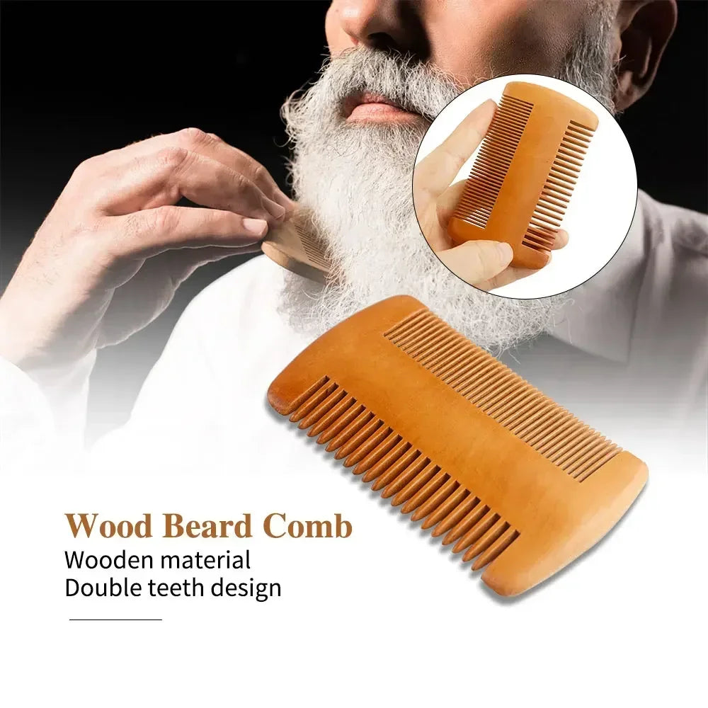 Boar Bristle Wood Beard Brush Kits